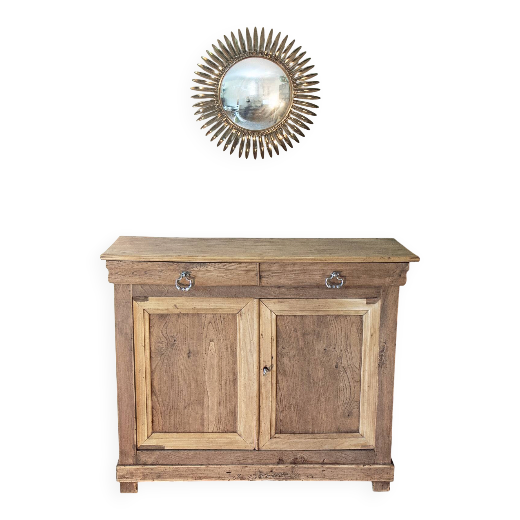 Buffet parisien ancien, Chêne clair brut