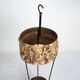Mid-Century Umbrella Stand in Iron and Brass with Neoclassical Relief, Ital