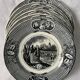 6 black dessert plates Old and Johnston Bordeaux 19th century astrology