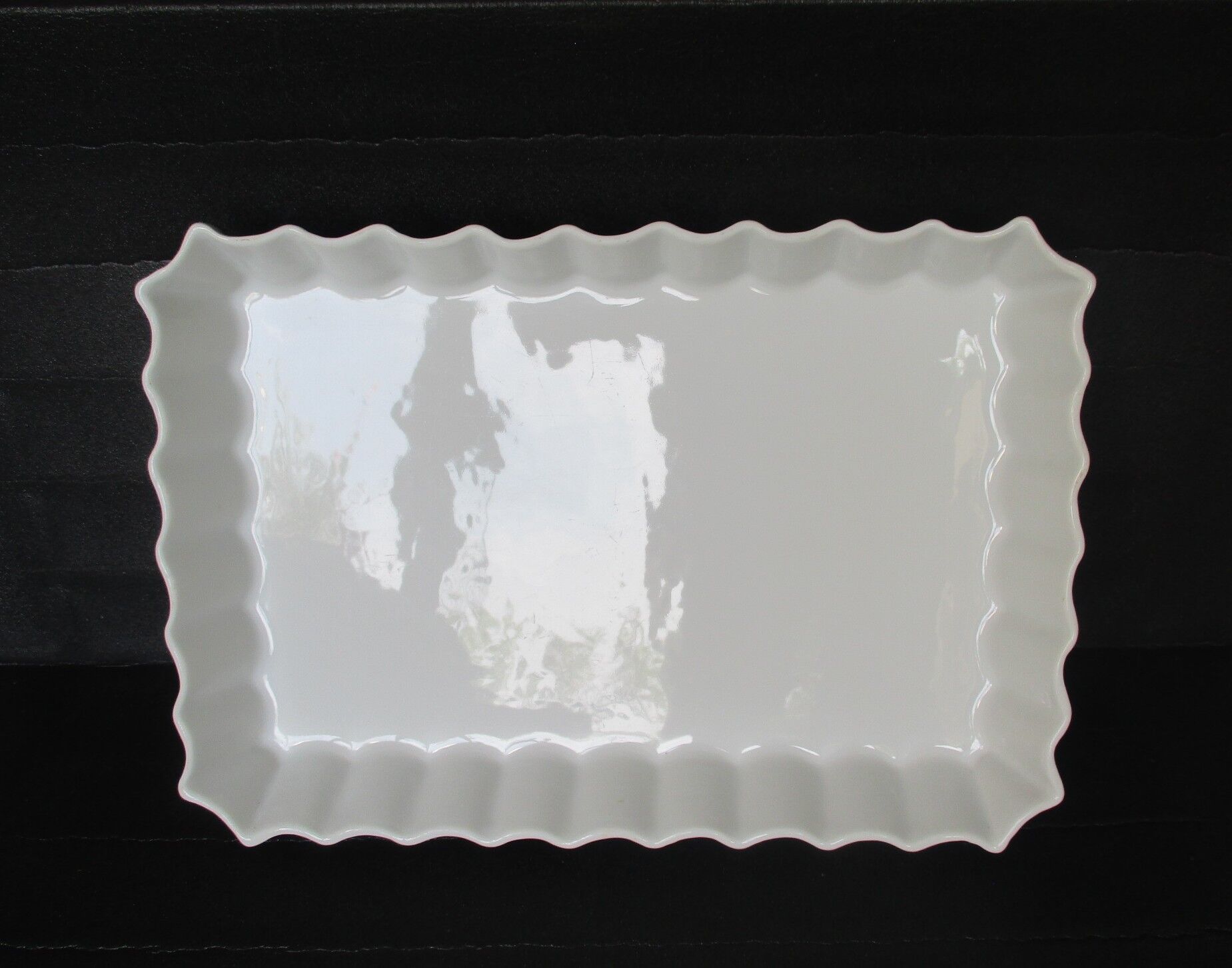 White porcelain dish, rectangular