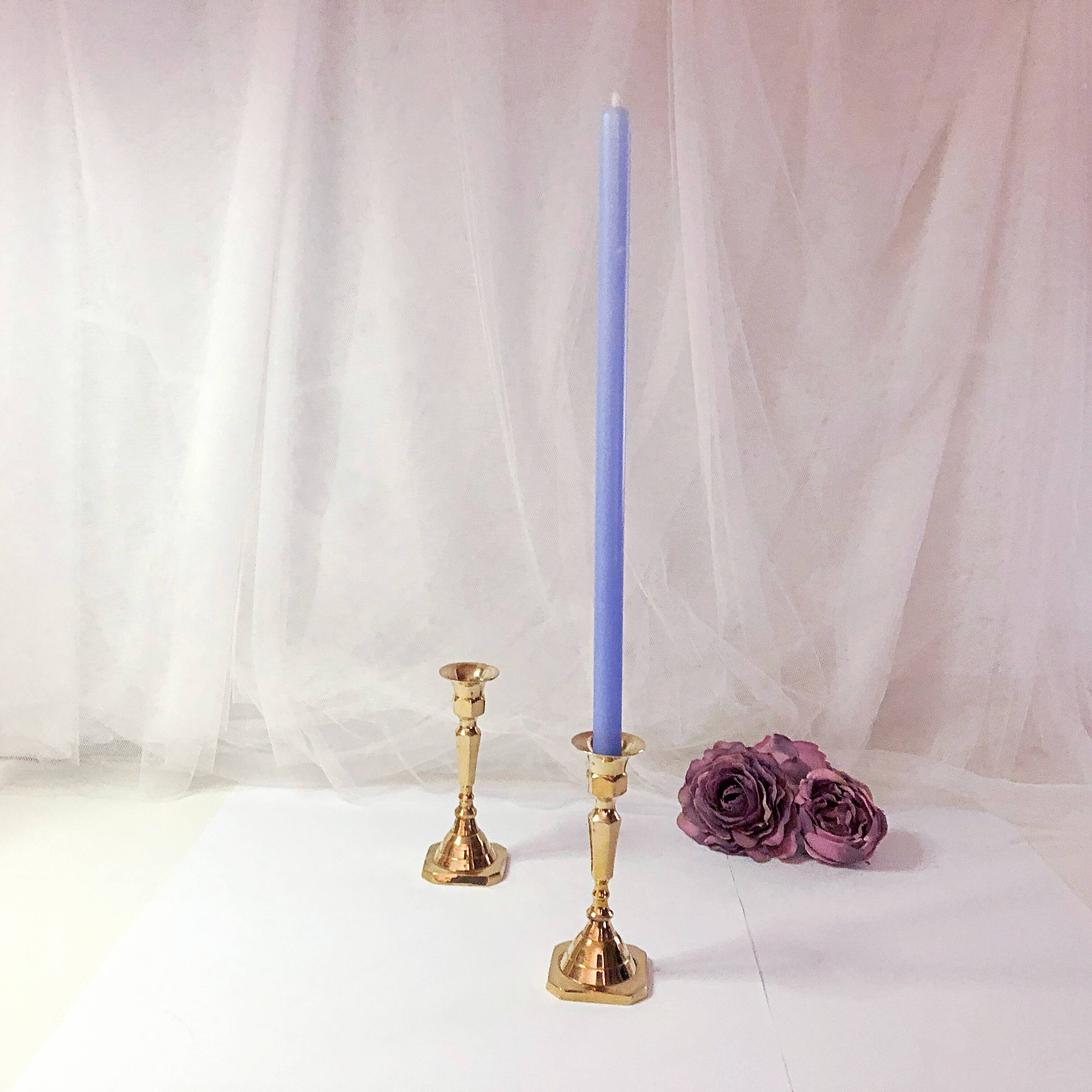 Pair of small brass candlesticks