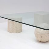 Table basse Metafora en travertin par Massimo & Lella Vignelli, Italie