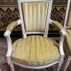 Pair of Louis XVI style cabriolet armchairs and Louis XVI chair