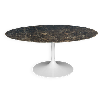 Original round Knoll tulip dining table (152cm) emperador glossy in new condition!