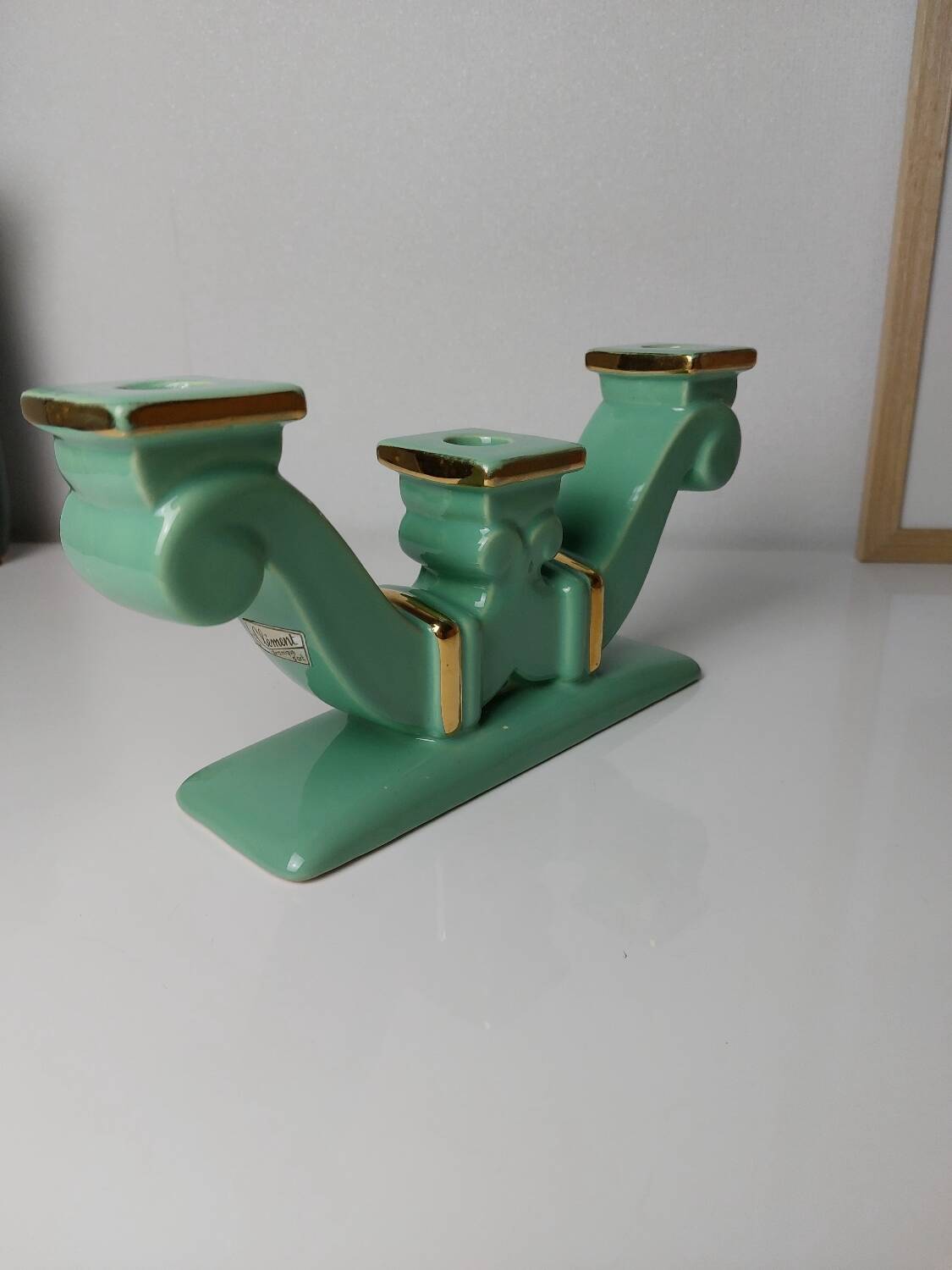 Art Deco St Clément ceramic candle holder