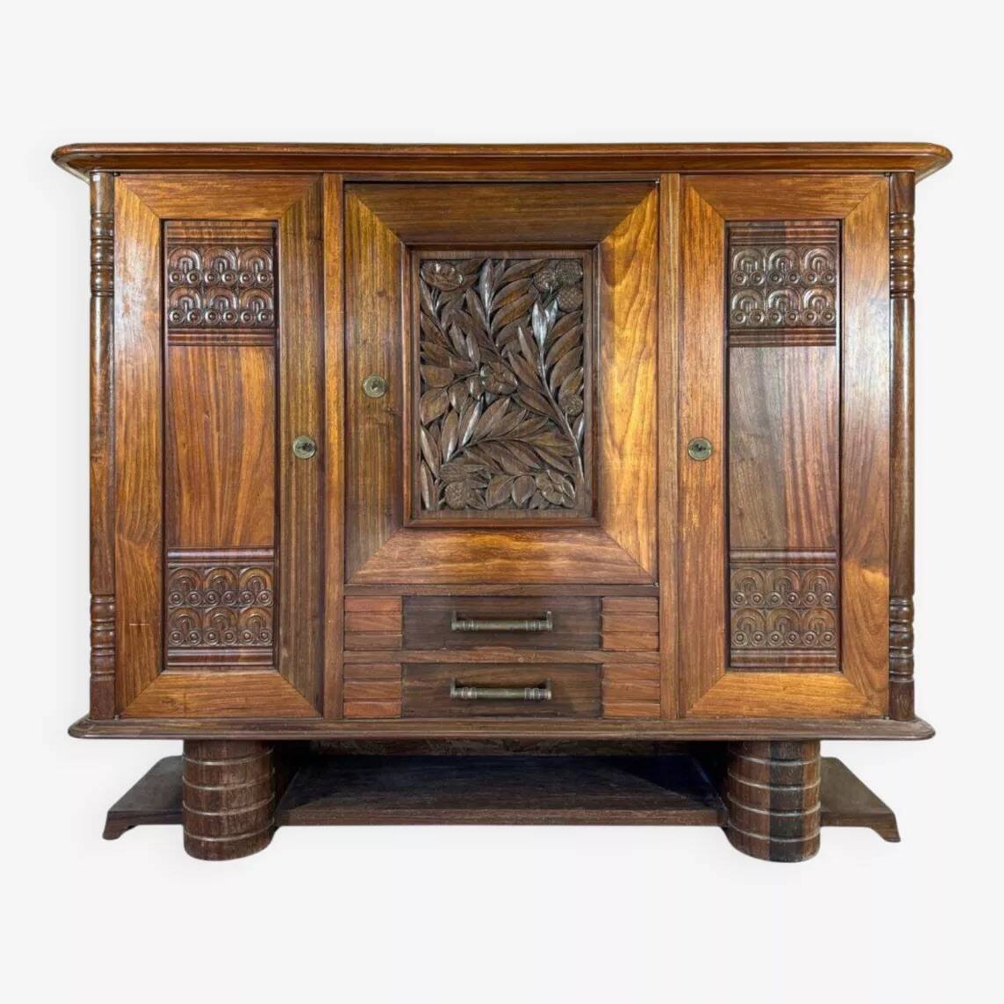 Buffet haut Art Déco en noyer - Époque 1930
