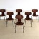 Set of 6 dining chairs model 3103 by Arne Jacobsen