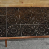 Danish rosewood ceramic tile coffee table, 1960s