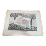 Old illustrated map of the Bouches du Rhône