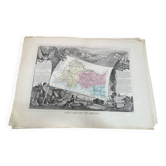 Ancienne carte illustrée des bouches du Rhône