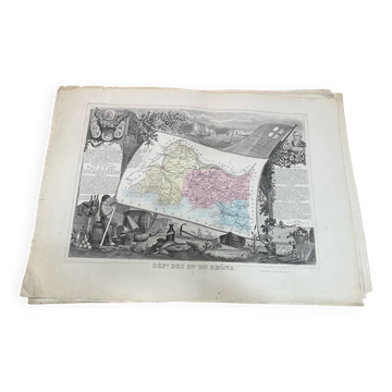 Old illustrated map of the Bouches du Rhône