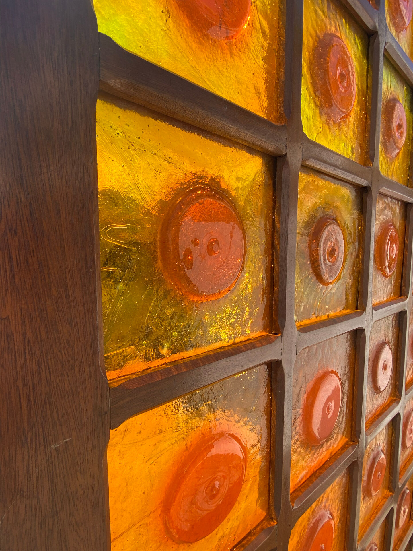 Important separating panel Gordiola in blown glass, Mallorca, year