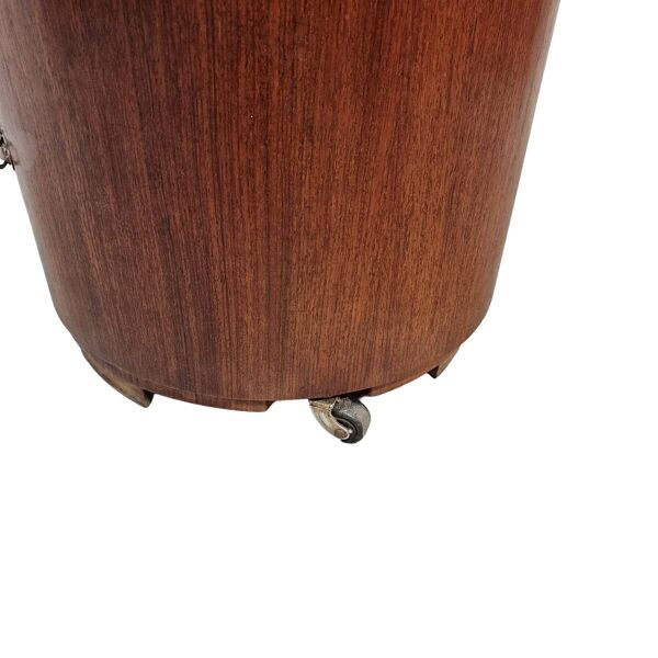 Mobilier de bar rond en acajou de style Art déco français, années 1920/30