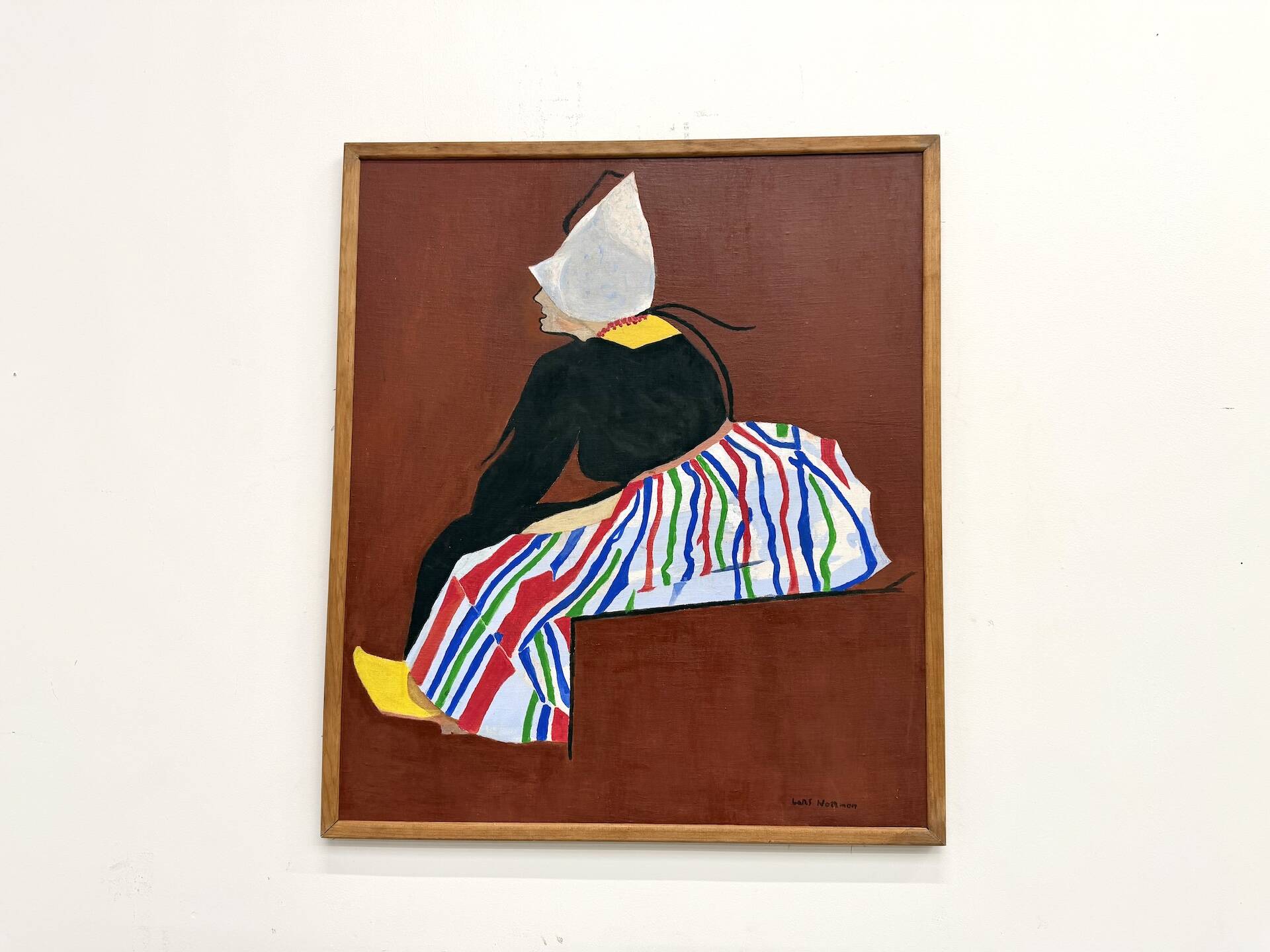 Large Swedish Tableau Signed Lars Norman (1962) – Oil on Panel