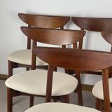 Set of 6 Teak chairs by Harry Østergaard Model 58