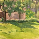 Watercolor vintage landscape