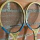 Pair of Vintage Tennis Rackets MAJESTIC Wood 1950s #D581