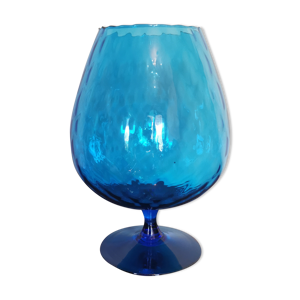 Vase vintage forme verre - bleu