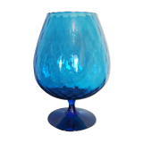 Vase vintage forme verre bleu clair
