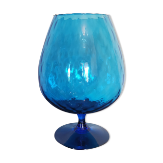 Vase vintage forme verre bleu clair