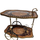 Marquetry service trolley