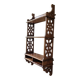 Vintage wall shelf in oriental or Moorish style, handcrafted by a cabinetmaker.