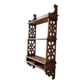 Étagère murale vintage style oriental ou mauresque artisanal ébéniste