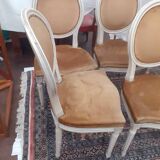Set of 6 Louis XVI style mediallon chairs