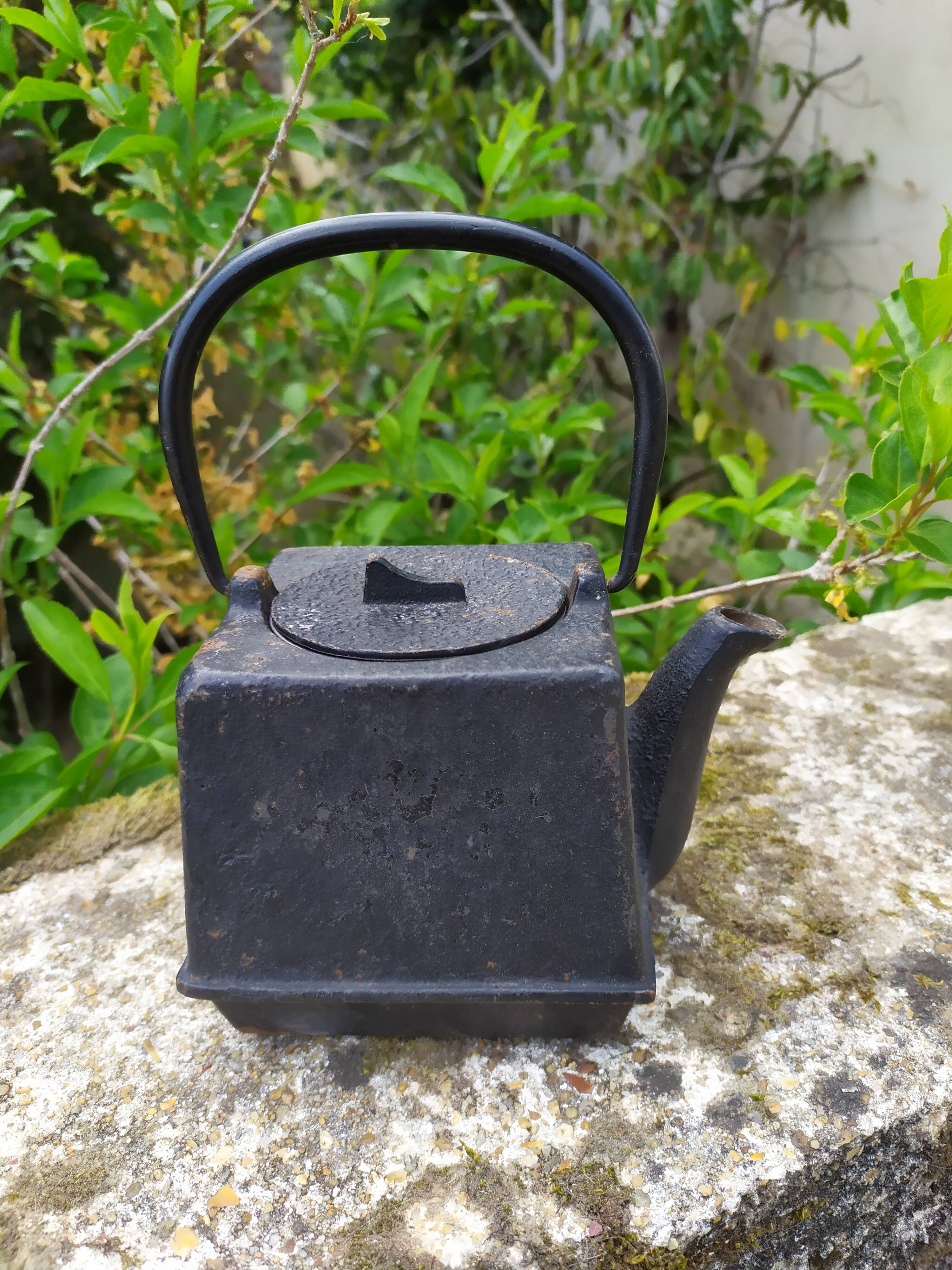 small cast iron teapot