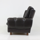 Mid-century black leather sofa