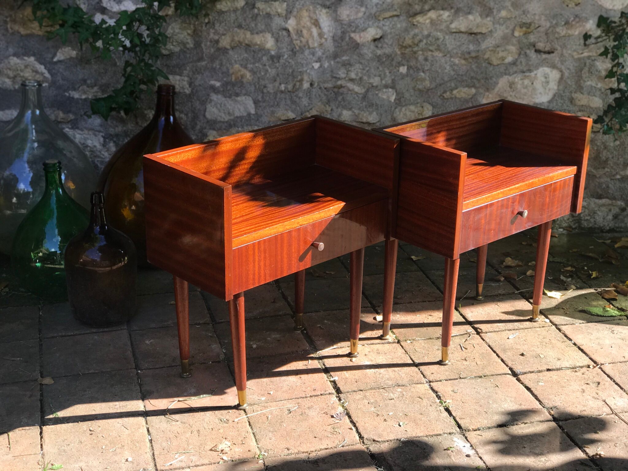 Pair of vintage bedside tables