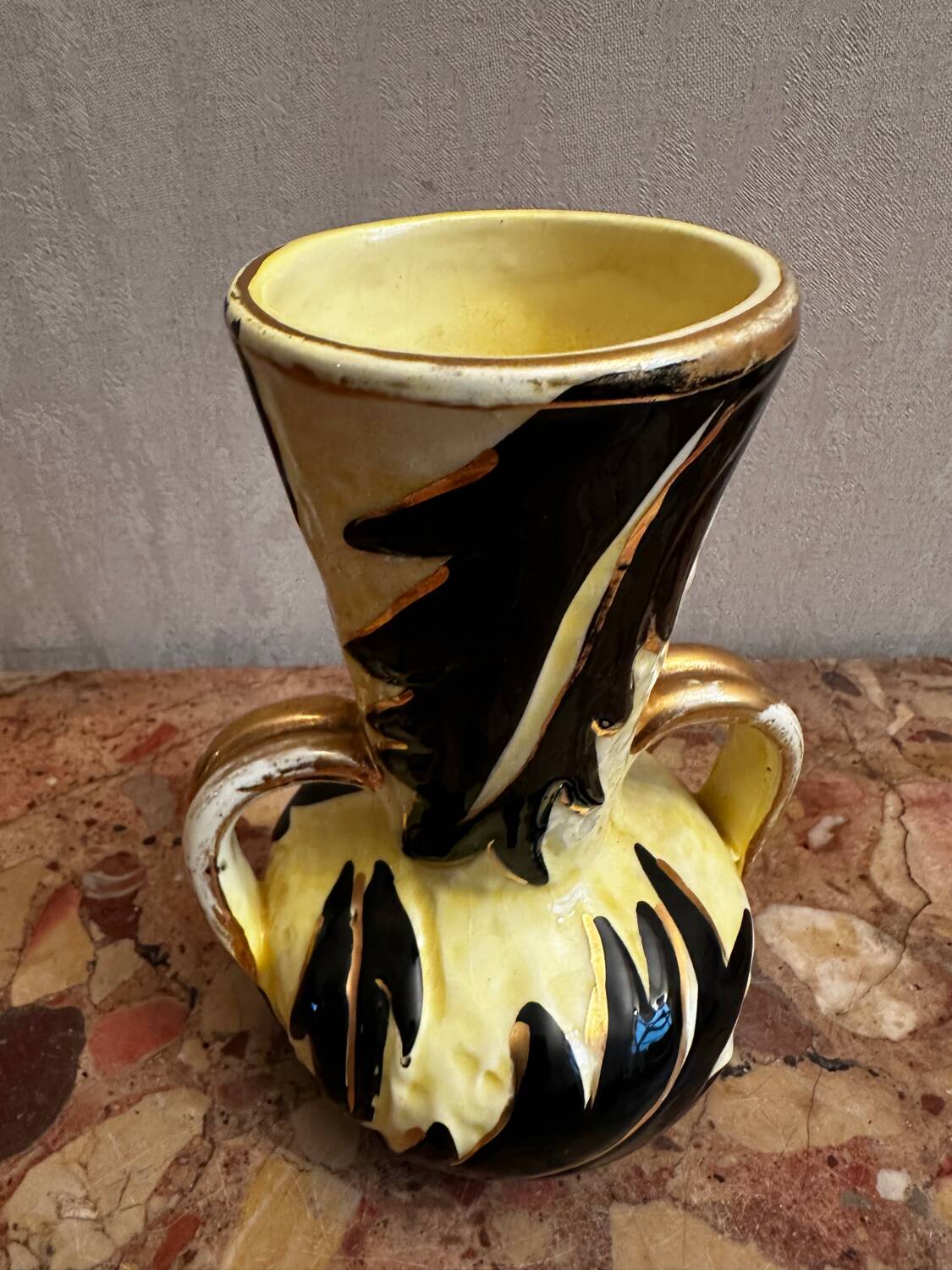 Vintage amphora vase signed JTF from Vallauris