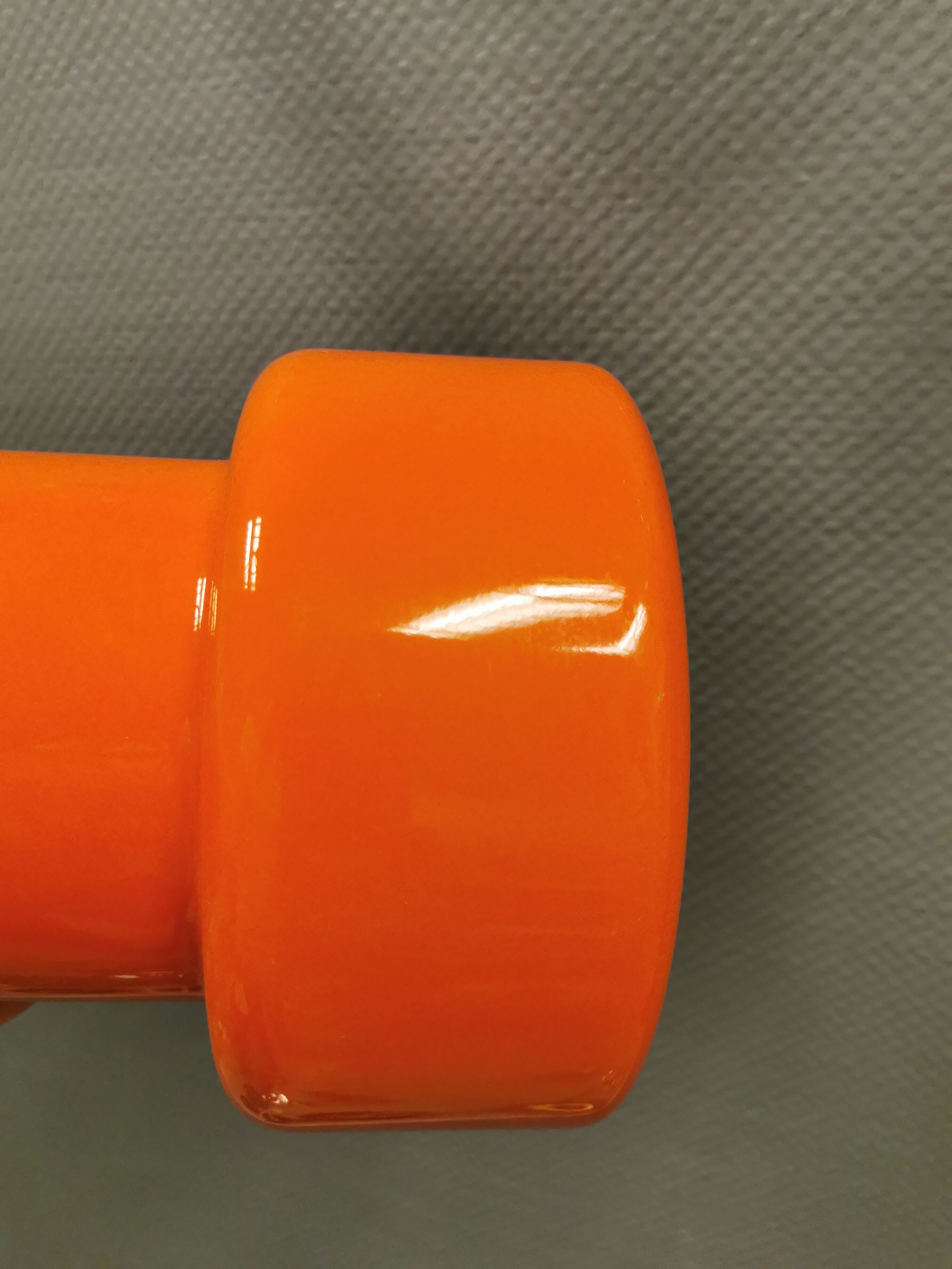 Mini poker hanging lamp in orange original colour  Jo Hammerborg
