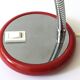 Lampe de bureau Richard Essig rouge et chrome des années 70