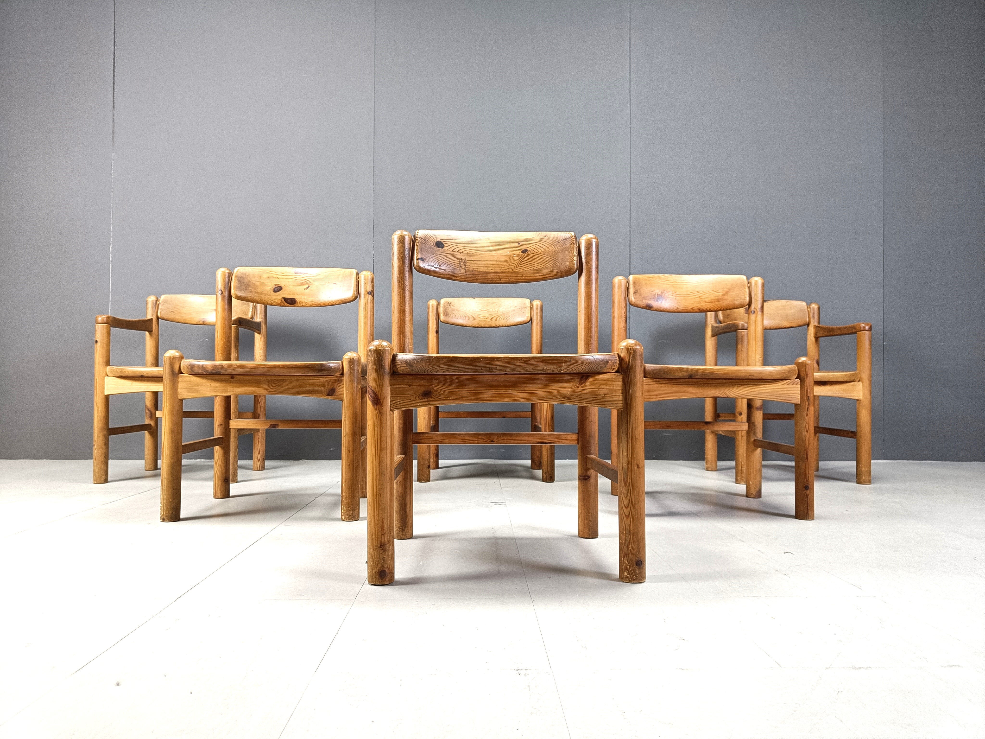Copy of Rainer Daumiller pine wood dining chairs for Hirthals Savvaerk set of 6