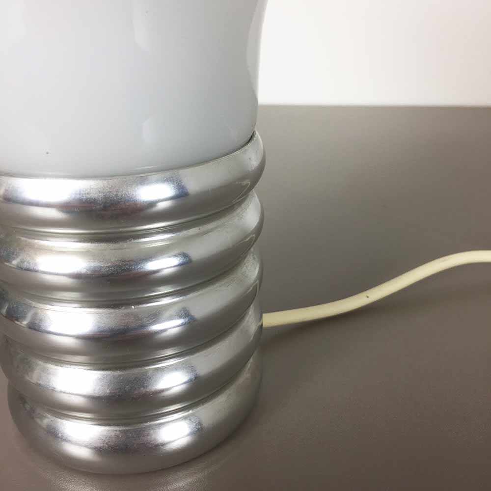 Original 60s glass Mushroon desk light by HONSEL, Germany | midcentury modern. table lamp