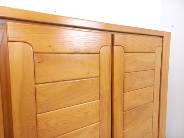 Armoire dressing vintage Maison Regain en orme des années 70 80