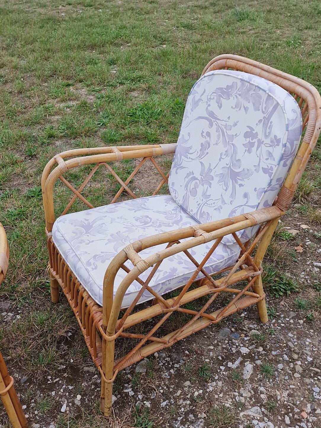 Vintage rattan garden furniture