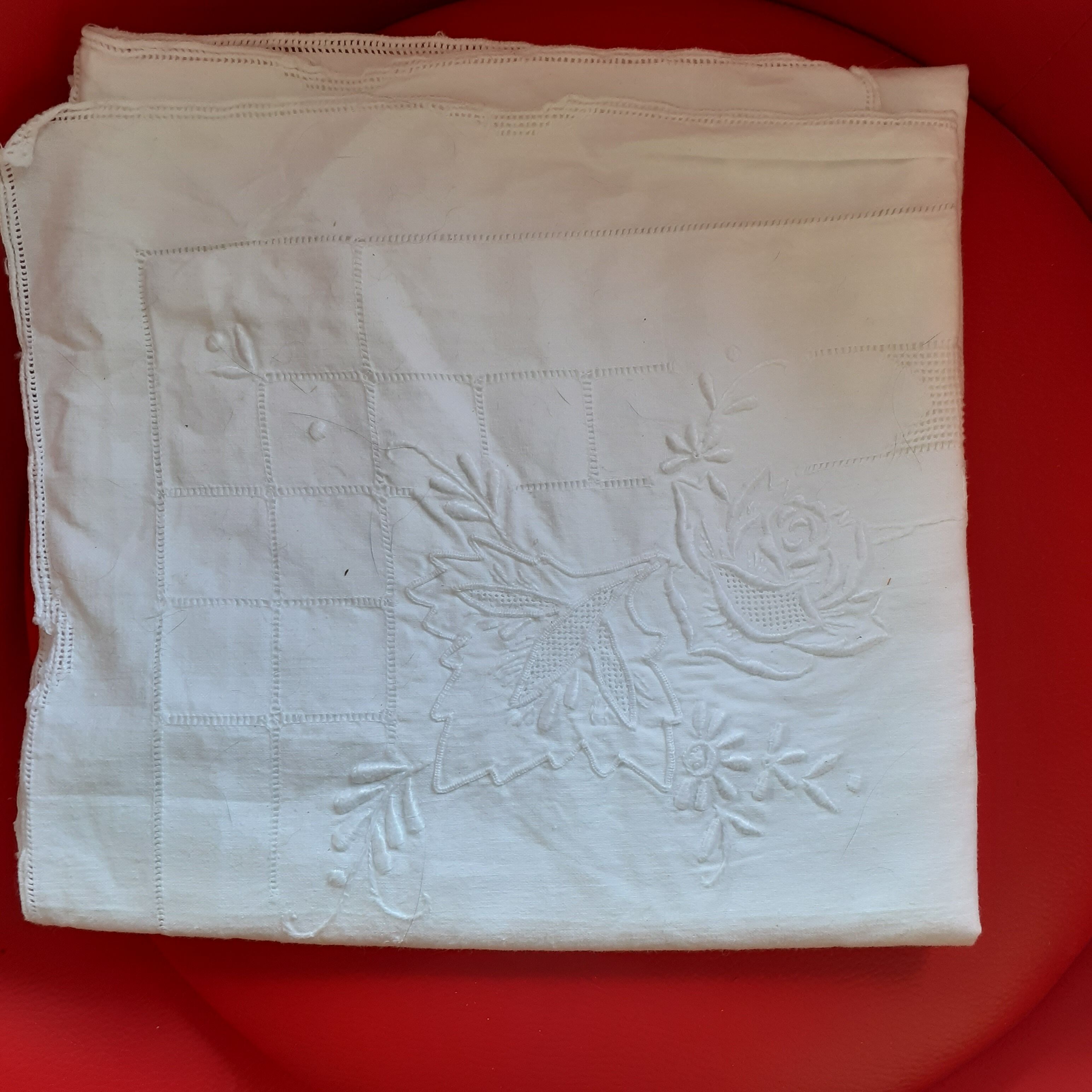 Embroidered pillowcase