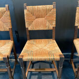 Four straw chairs