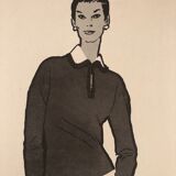 Fashion illustration 1957 by René Gruau