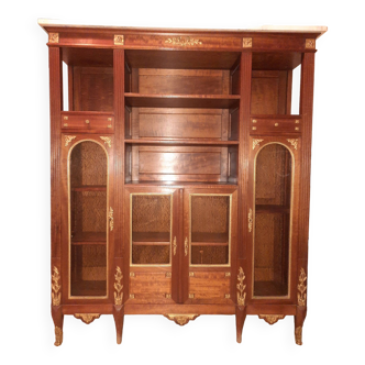 Mahogany bookcase in empire style