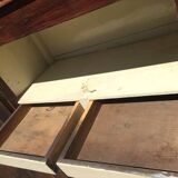 Old rustic farmhouse cabinet in fruit wood