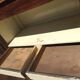 Old rustic farmhouse cabinet in fruit wood