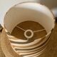 Vintage solid wood lamp - 1970s/1980s - handmade lampshade