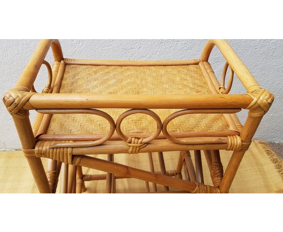 Rattan shelf