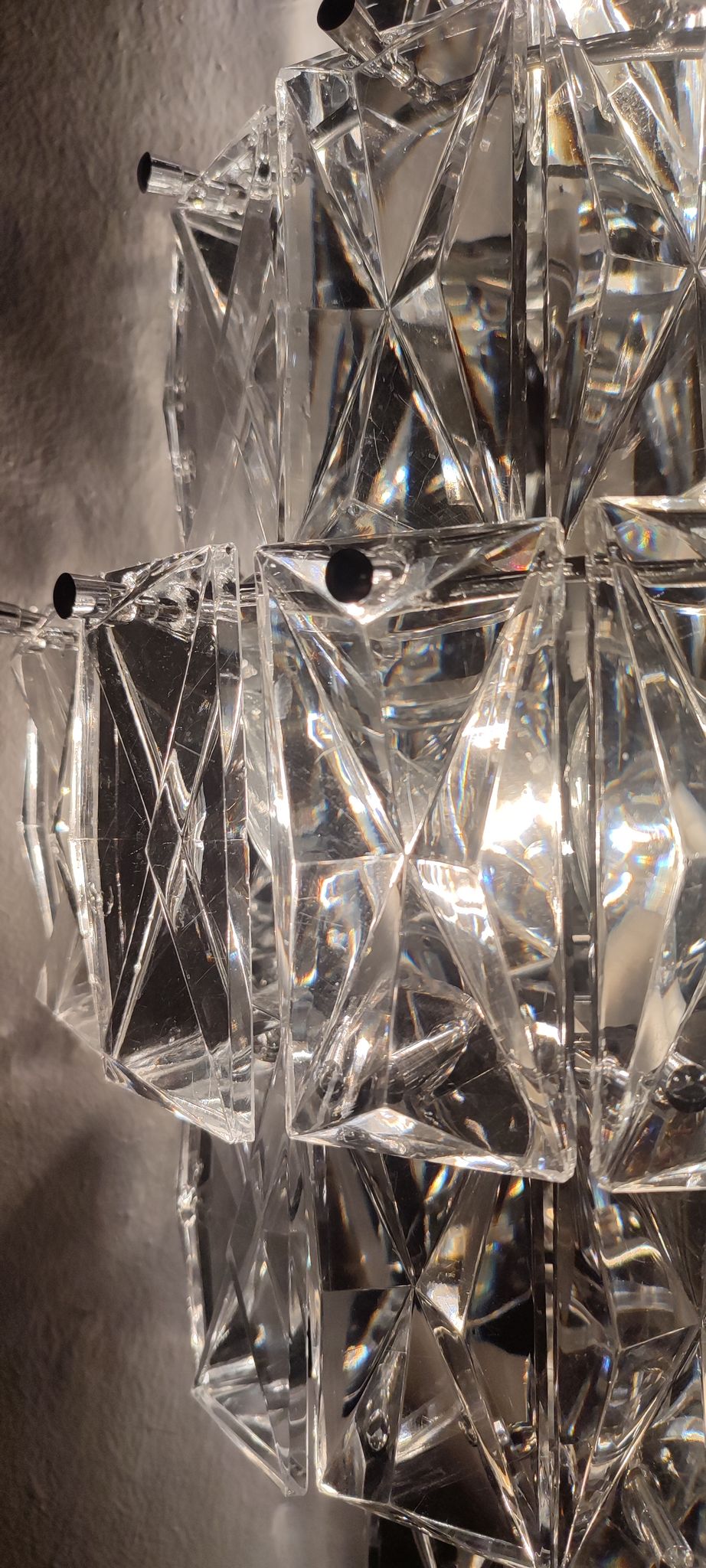 Kinkeldey glass wall lamp, Germany, 1970