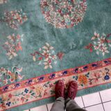 Handmade antique Art Deco Chinese rug 216cm x 295cm, 1920s