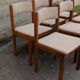 Six Scandinavian beech chairs, 1970s.