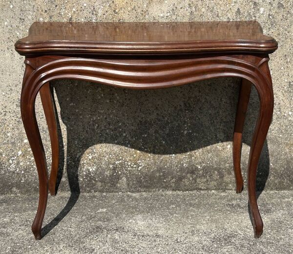 Table de jeu en bois d'acajou Napoléon III, 18ème siècle